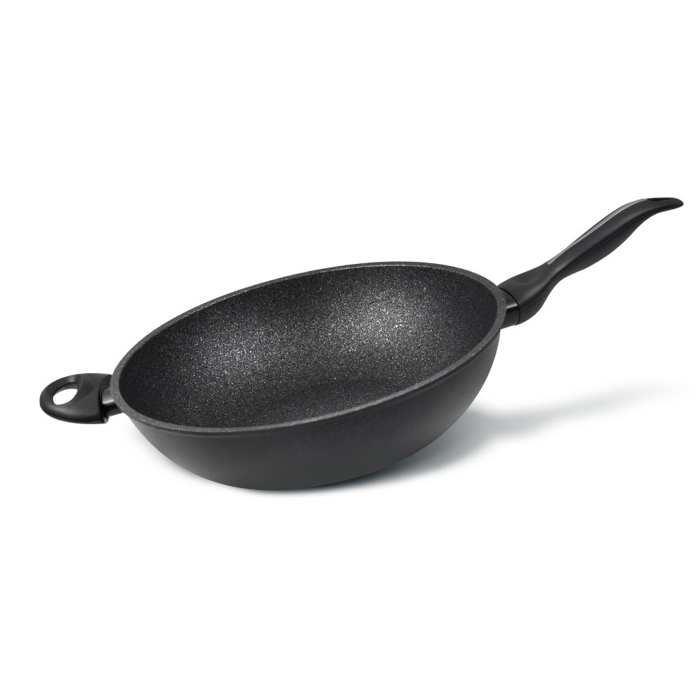 義大利Barazzoni】IH導磁加蘭蒂大理石不沾鍋/炒鍋32cm(義大利原裝進口)-細節圖2