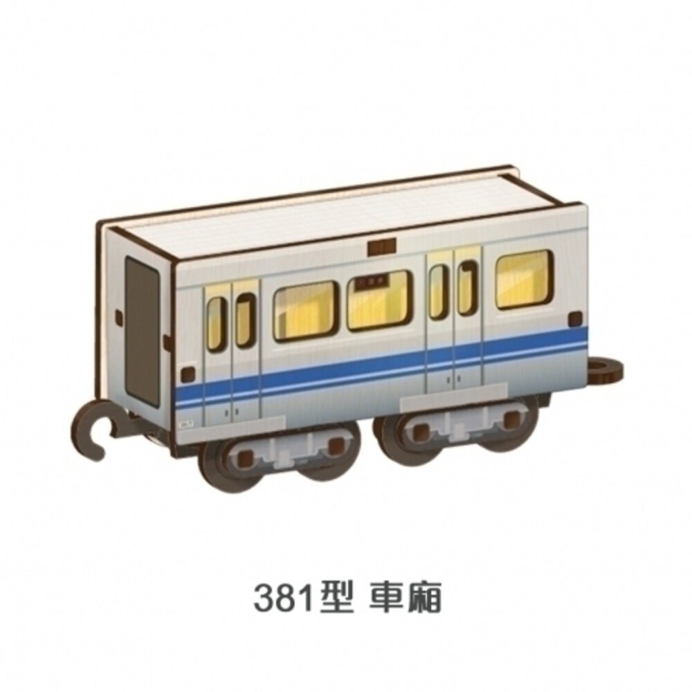 DIY組裝立體小火車 台鐵火車 捷運 山嵐號 海風號 木製小火車 火車造型組合拼木 新格子 TR台灣鐵道-規格圖8