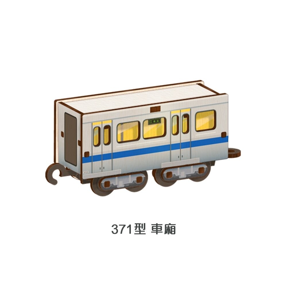 DIY組裝立體小火車 台鐵火車 捷運 山嵐號 海風號 木製小火車 火車造型組合拼木 新格子 TR台灣鐵道-規格圖8
