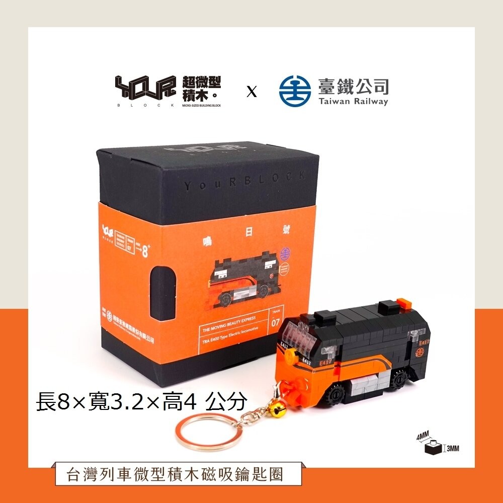 台鐵火車積木 磁吸鑰匙圈 Q版火車 冰箱貼鑰匙圈兩用 城際列車 普悠瑪 山嵐號 海風號 YouR微型積木 TR台灣鐵道-規格圖6