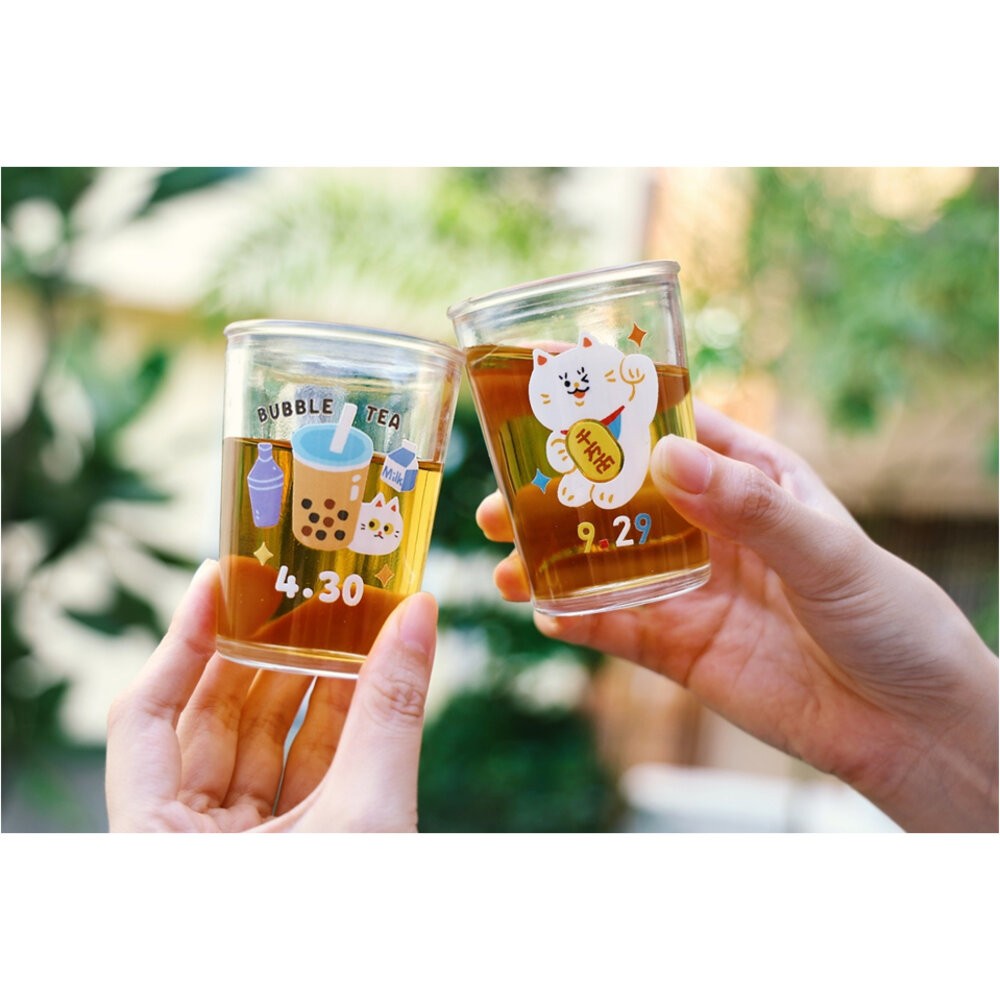 自由拼貼啤酒杯 附DIY水晶貼紙 玻璃杯 收藏杯 好日拼一杯 猴子設計 TR台灣鐵道-細節圖3