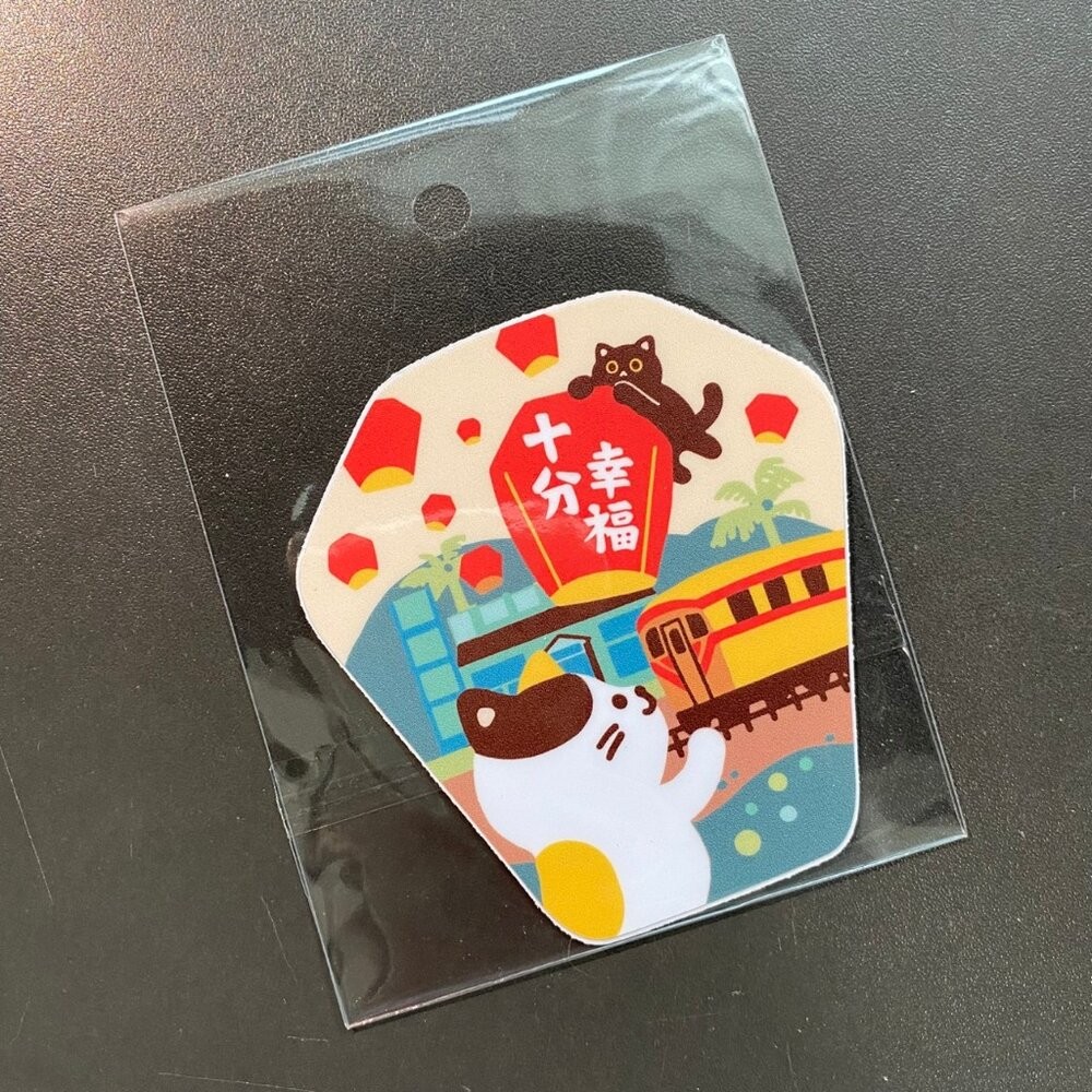 台灣好貼紙 行李箱貼紙 裝飾貼紙 造型貼紙 台灣圖案 天燈造型 PVC防水 紀念品 猴子設計 TR台灣鐵道-規格圖5