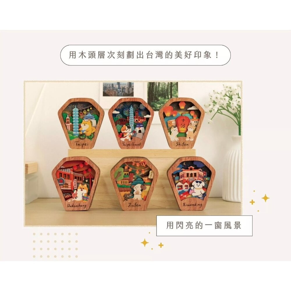 星願磁鐵燈 小夜燈裝飾 天燈造型 木製吸鐵 冰箱貼 台灣紀念品 遊木時光 TR台灣鐵道-細節圖4