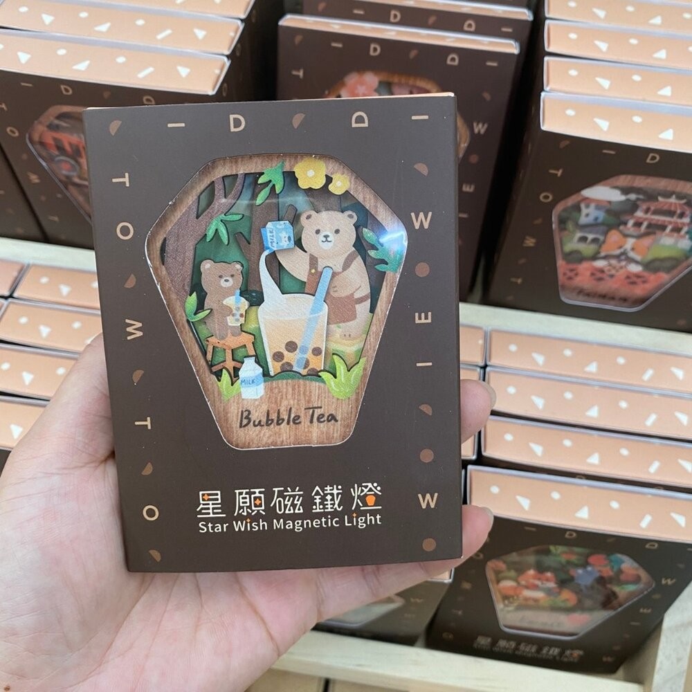 星願磁鐵燈 小夜燈裝飾 天燈造型 木製吸鐵 冰箱貼 台灣紀念品 遊木時光 TR台灣鐵道-細節圖6