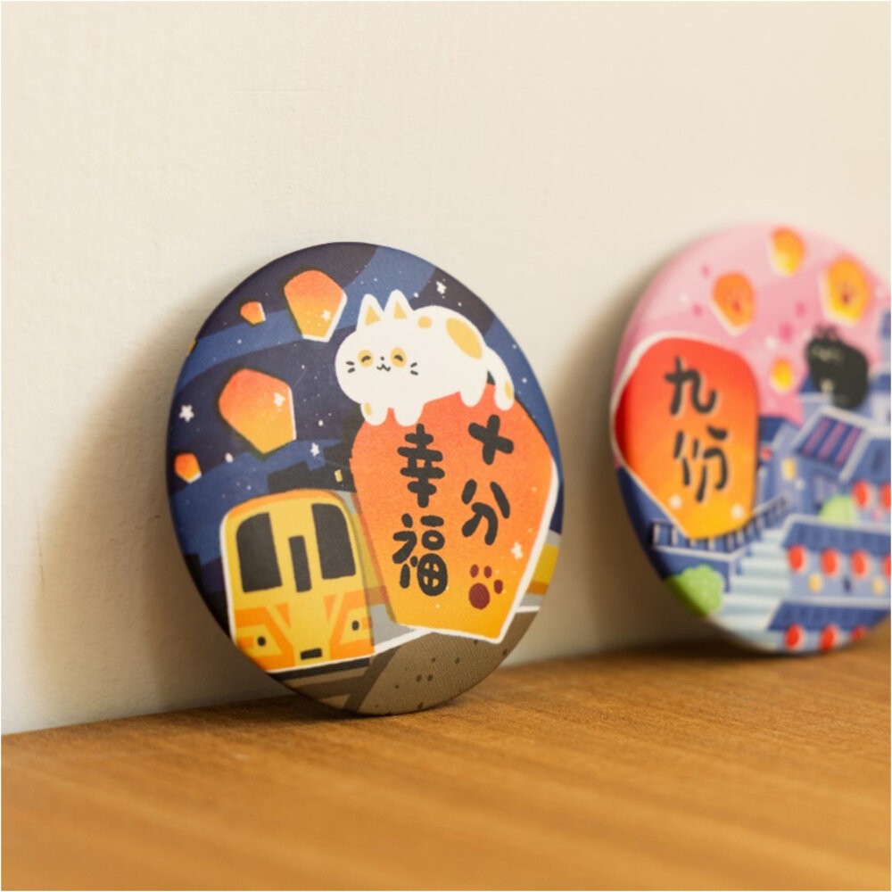開瓶器冰箱貼 馬口鐵開瓶器 磁吸冰箱貼 圓形開瓶器 台灣紀念品 猴子設計 TR台灣鐵道-細節圖4
