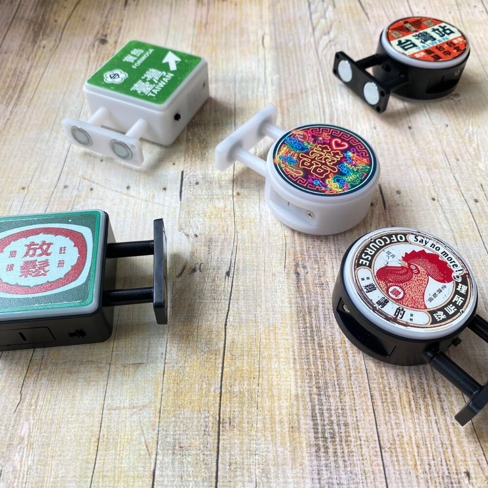 迷你小燈箱 LED磁吸雙面小燈箱 懷舊系列 復古台灣 吸鐵擺飾 台灣紀念品 木子創意 TR台灣鐵道-細節圖3