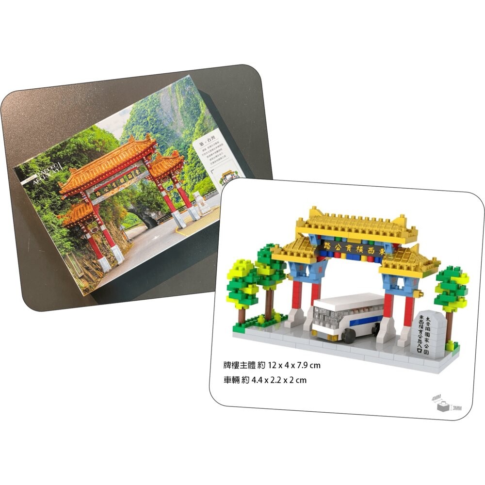 台灣景點微型積木 台灣建築積木 築。台灣微型積木 台灣紀念品 YouRblock微型積木 TR台灣鐵道-規格圖5