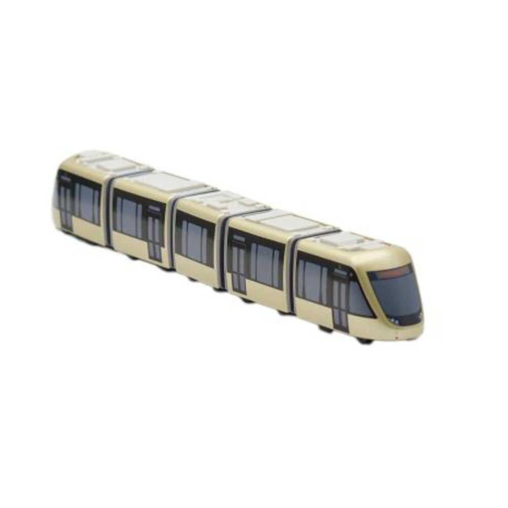 新北捷運安坑輕軌列車 鐵支路5節迴力小列車 迴力車 火車玩具 壓克力盒裝 QV081T1 TR台灣鐵道-細節圖2