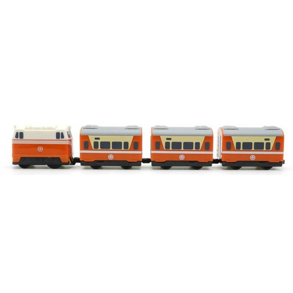 台鐵莒光號列車 E200型 鐵支路4節迴力小列車 迴力車 火車玩具 壓克力盒裝 QV009T1 TR台灣鐵道-細節圖2