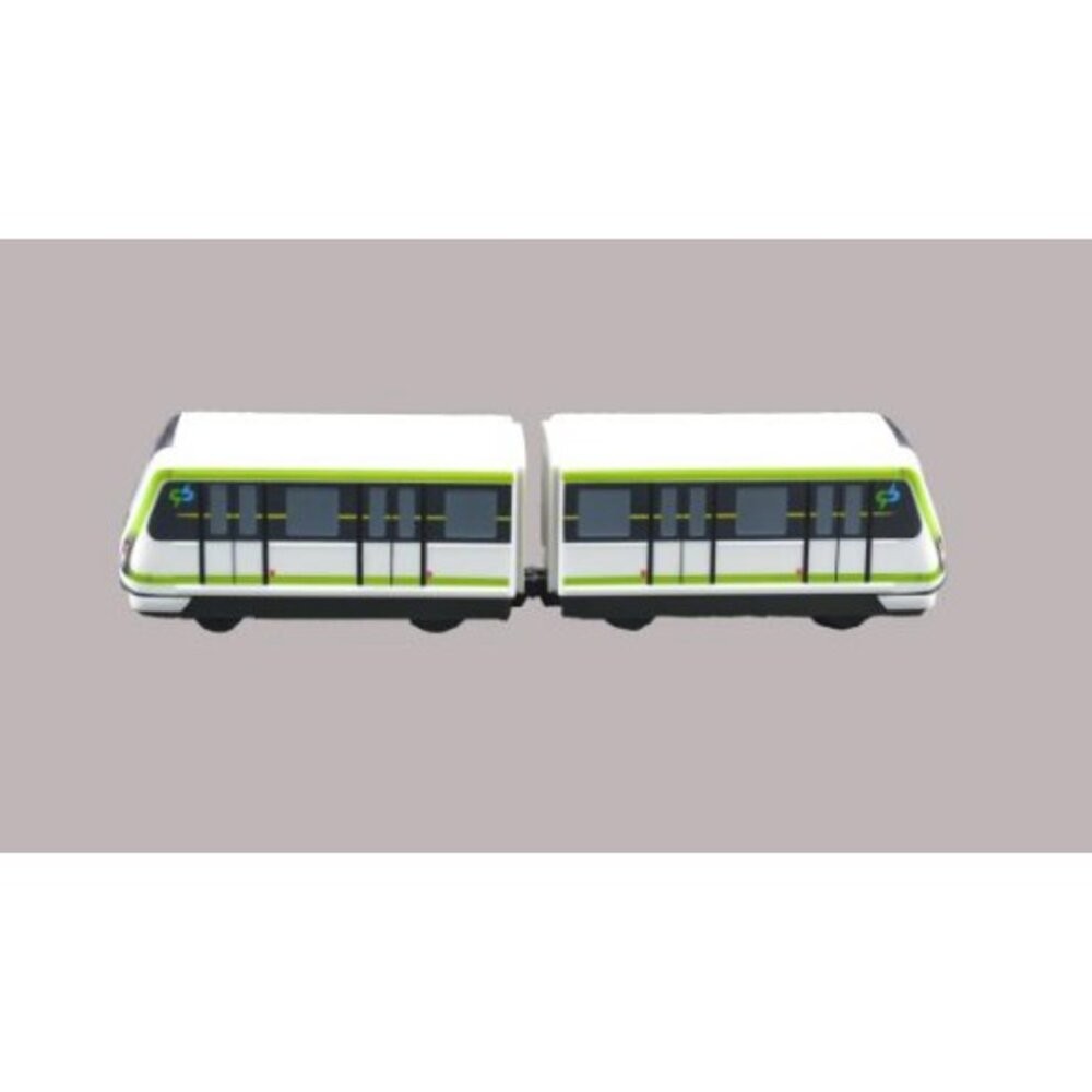 台中捷運列車 鐵支路2節迴力小列車 迴力車玩具 紙盒裝 QV076T1 TR台灣鐵道-細節圖3