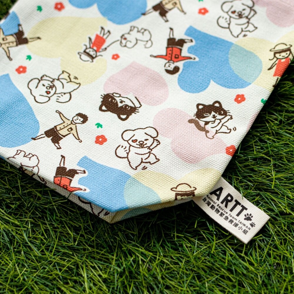 ARTT X 印花樂 inBlooom 飲料提袋 帆布提袋 ARTT台灣動物緊急救援小組官方授權商店 TR台灣鐵道-細節圖4