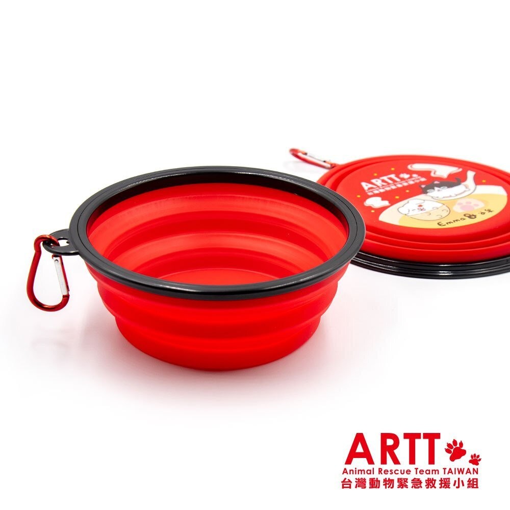 ARTT Emma小牛 愛保暖 TPE折疊碗 寵物折疊碗 寵物外出碗 ARTT台灣動物緊急救援小組 TR台灣鐵道-細節圖2