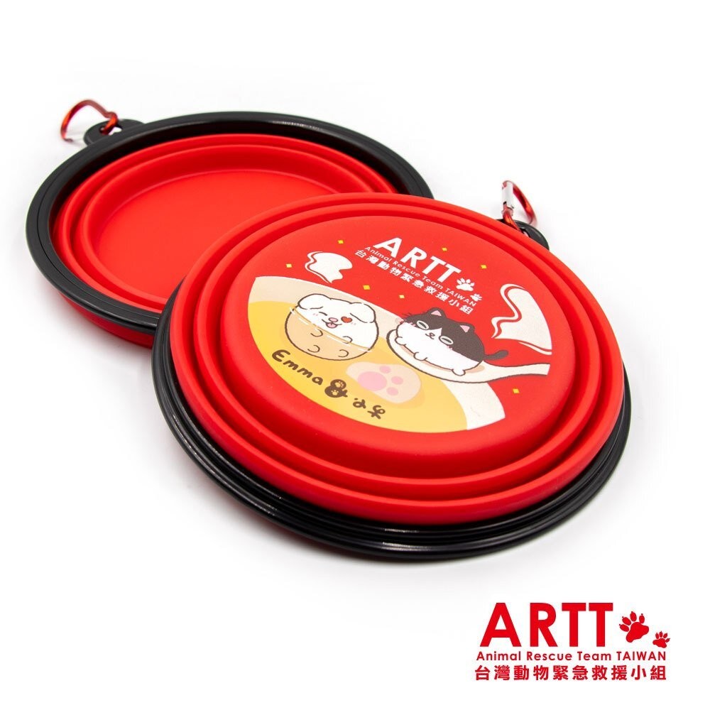 ARTT Emma小牛 愛保暖 TPE折疊碗 寵物折疊碗 寵物外出碗 ARTT台灣動物緊急救援小組 TR台灣鐵道-細節圖3
