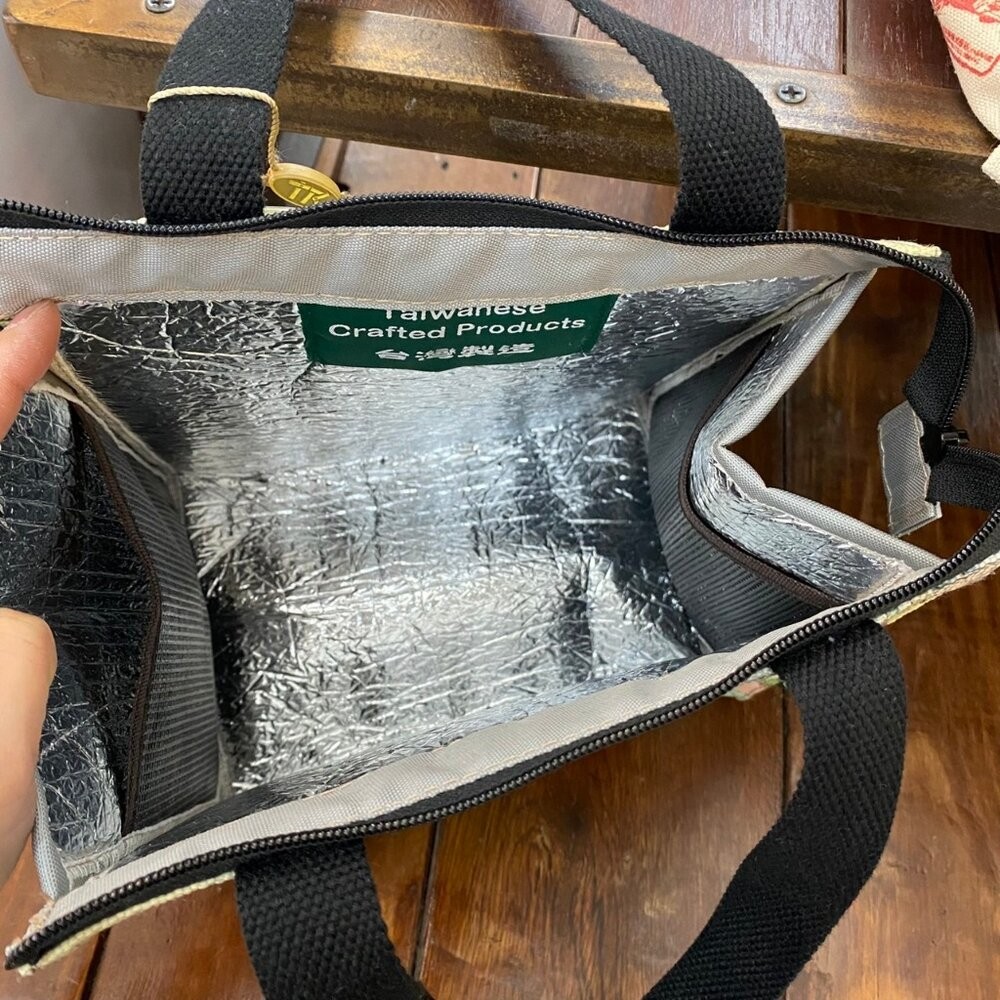 TR保溫餐袋 便當袋 保溫袋 滿版圖案 普通車 莒光號 扇形車庫 茄芷袋 台灣製造 TR台灣鐵道-細節圖2