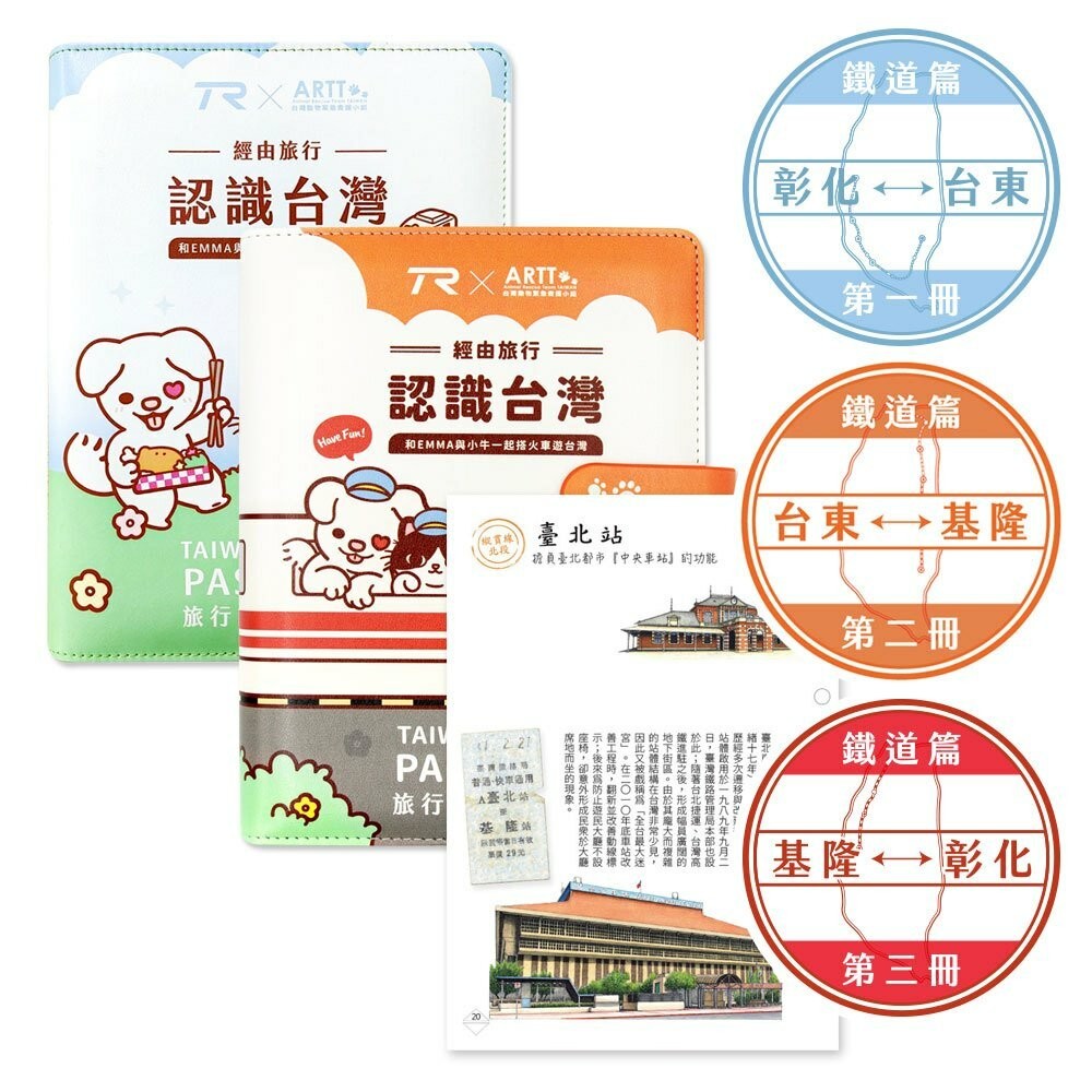 ARTT X TR 台灣鐵道旅行護照 新版活頁本(二) 台東-基隆 台鐵紀念章集章本 手帳本 TR台灣鐵道-規格圖5