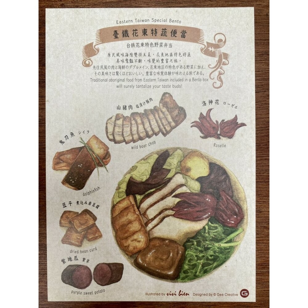 花東特蔬便當明信片