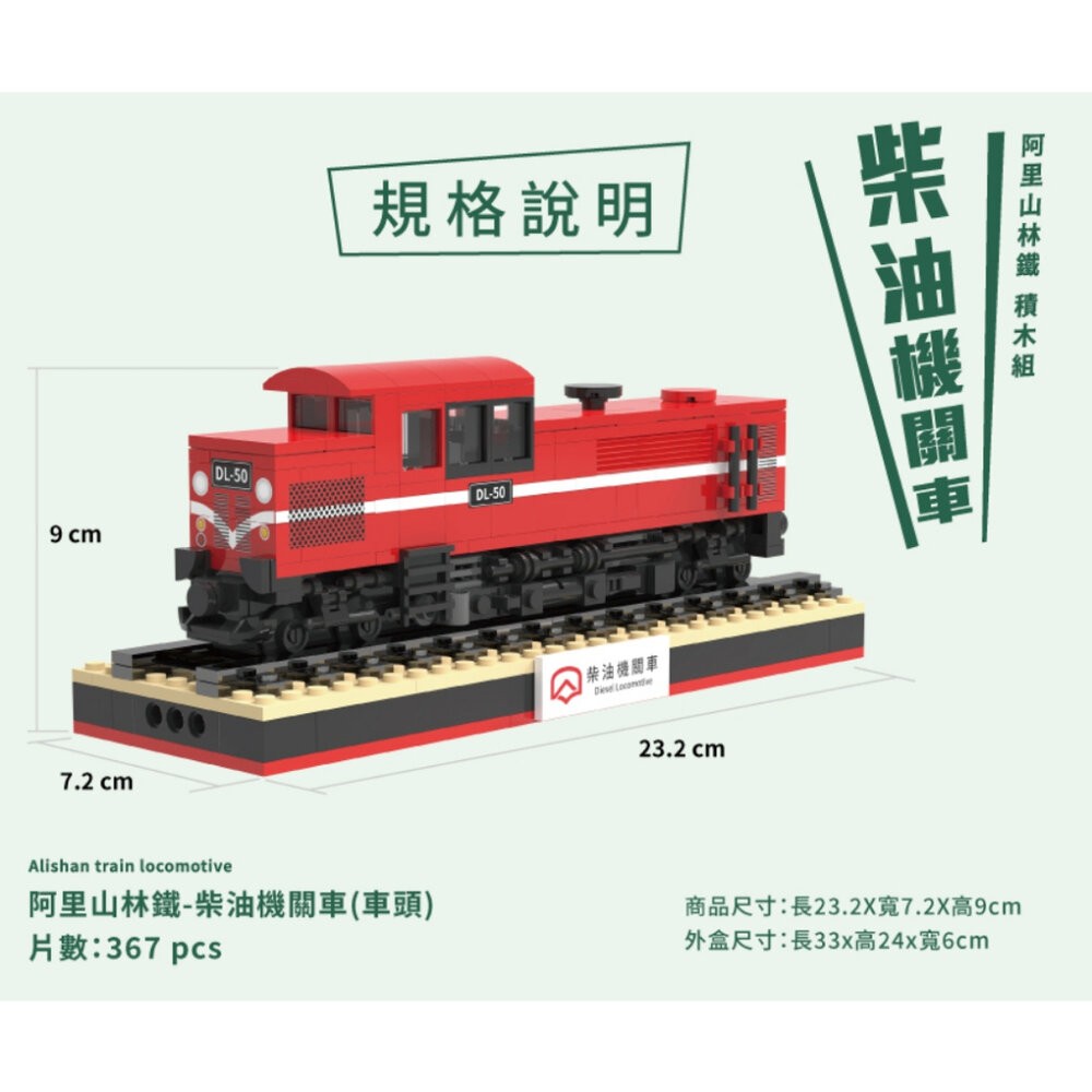 阿里山林鐵積木 柴油機關車 福森號 台灣火車積木 官方授權 TRUE WAY TOY | TR台灣鐵道-細節圖4