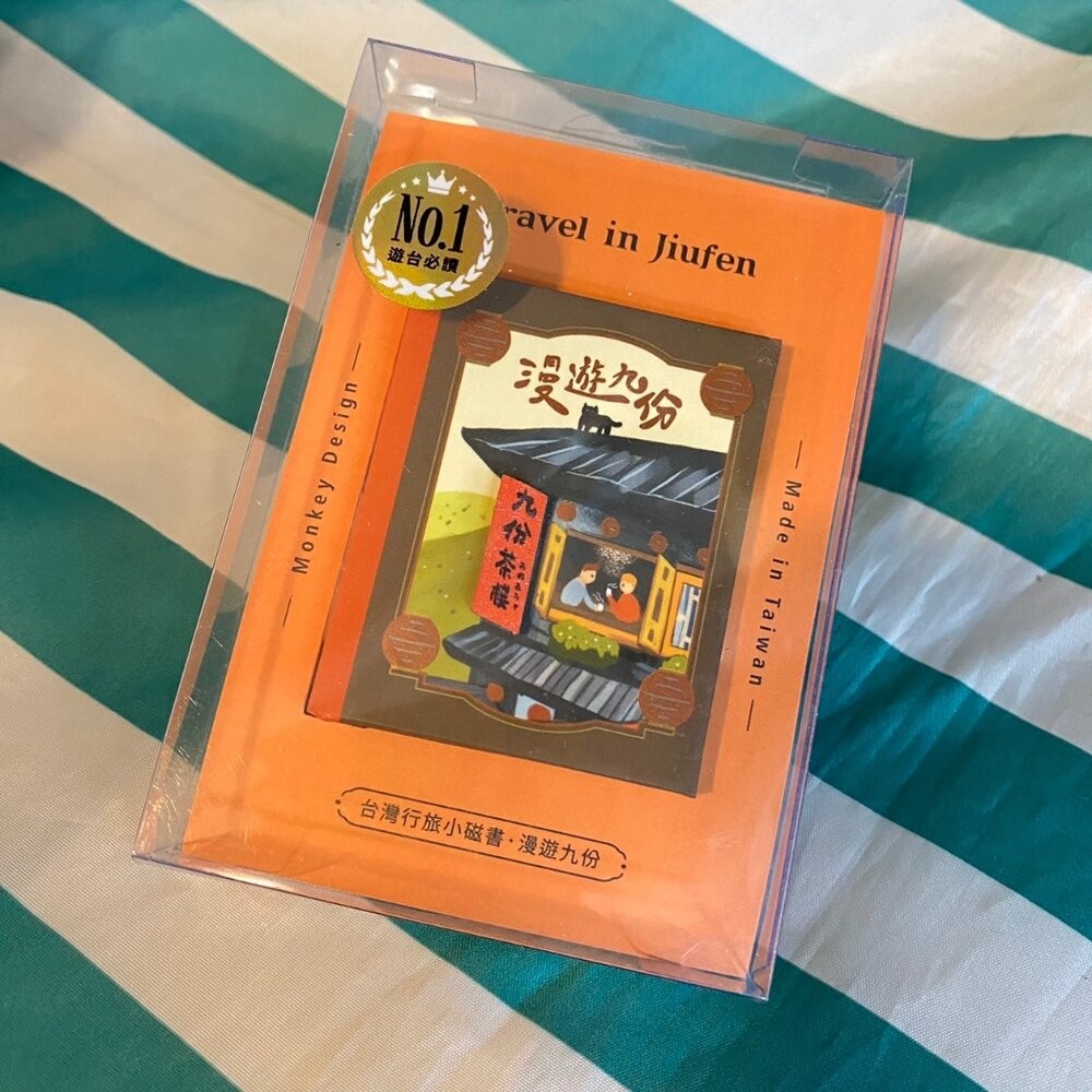 插畫磁鐵 迷你書本冰箱貼 迷你書本磁鐵 台灣紀念品 台灣行旅小磁書 猴子設計 TR台灣鐵道-規格圖9