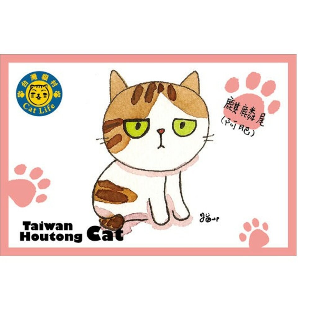 貓小P手繪明信片 猴硐貓村系列明信片 TR台灣鐵道-規格圖3