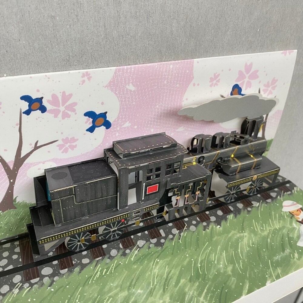 林鐵 糖鐵 蒸汽火車立體紙雕卡片 阿里山林鐵 虎尾糖廠蒸汽機車 立體卡片 | TR台灣鐵道-細節圖2
