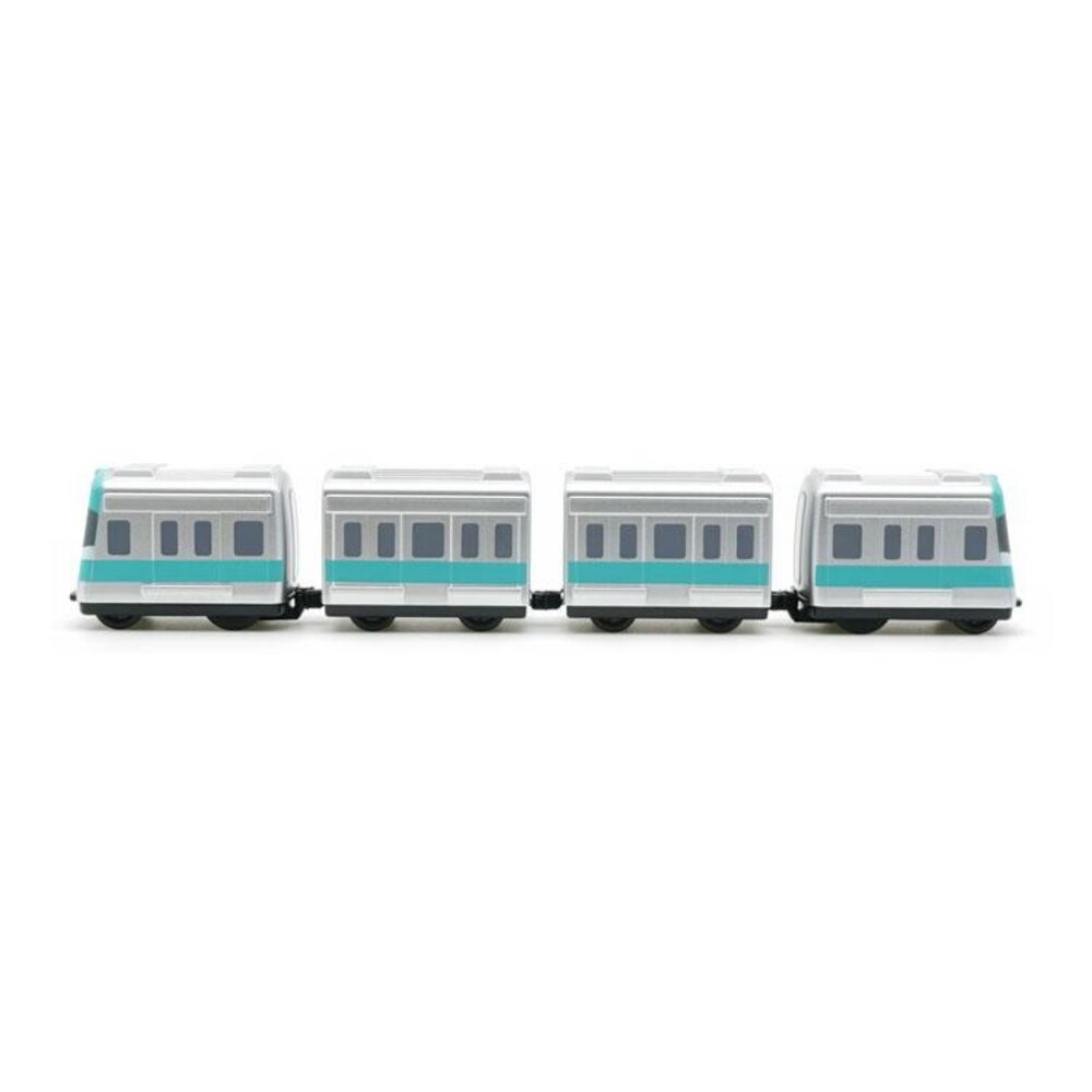 高雄捷運列車 鐵支路4節迴力小列車 迴力車 火車玩具 壓克力盒裝 QV012T1 TR台灣鐵道-細節圖2