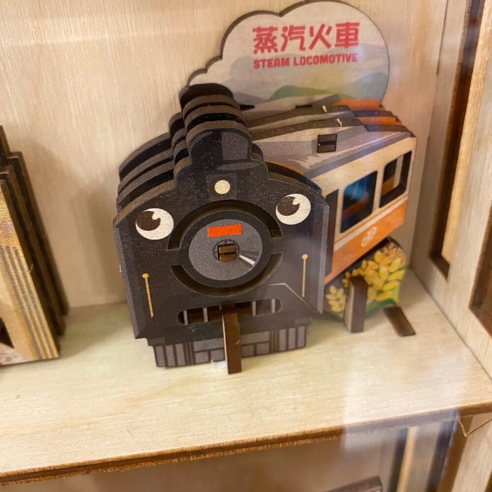 DIY立體木質冰箱貼 木質組合冰箱貼 木頭磁鐵 台灣景點冰箱貼 動手做 送禮 台灣文創 紀念品 新格子 TR台灣鐵道-細節圖5