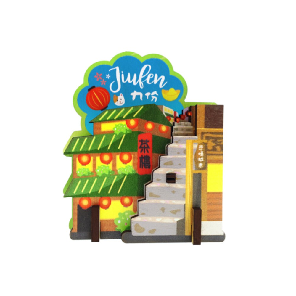 DIY立體木質冰箱貼 木質組合冰箱貼 木頭磁鐵 台灣景點冰箱貼 動手做 送禮 台灣文創 紀念品 新格子 TR台灣鐵道-規格圖8