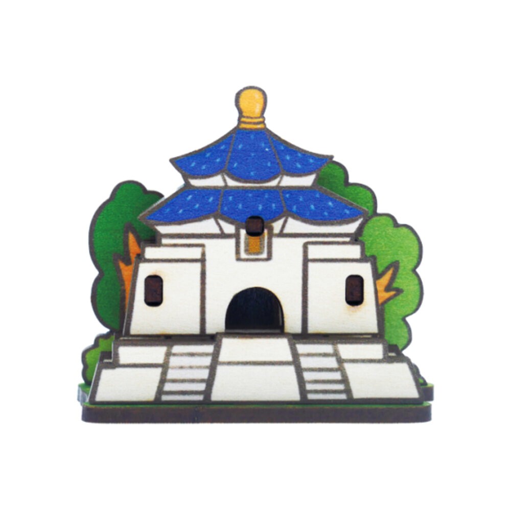 DIY立體木製名片座 台灣景點文化 阿里山火車 木製桌上擺飾  台灣文創 紀念品 新格子 TR台灣鐵道-規格圖8
