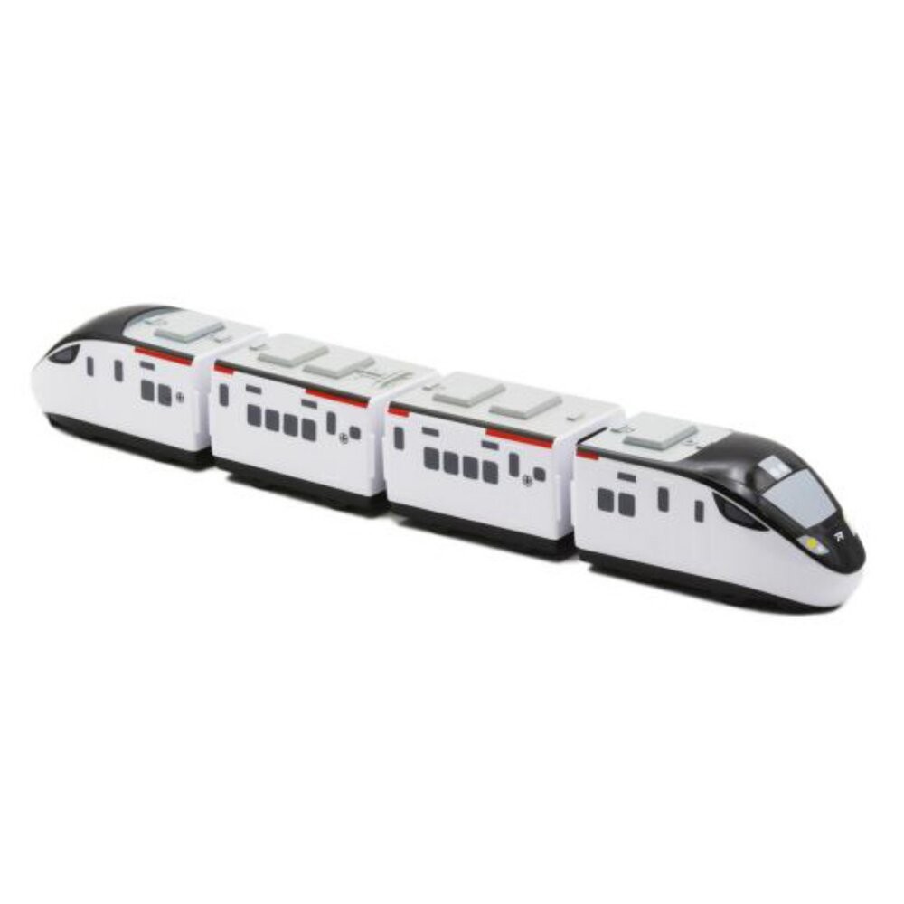 台鐵新自強號城際列車 EMU3000型 鐵支路4節迴力小列車 迴力車火車玩具 壓克力盒裝 QV084T1-細節圖2