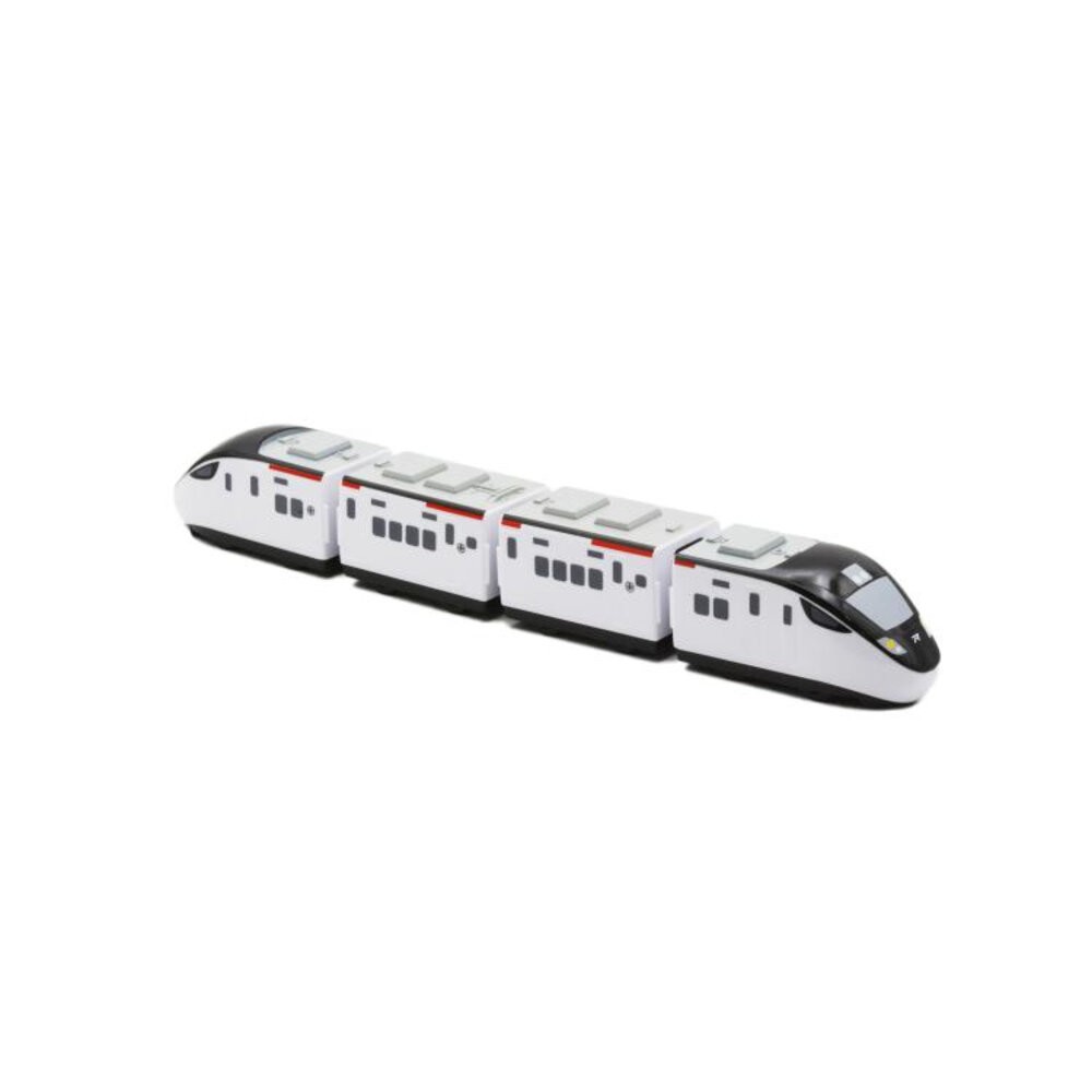 台鐵新自強號城際列車 EMU3000型 鐵支路4節迴力小列車 迴力車火車玩具 壓克力盒裝 QV084T1-規格圖4