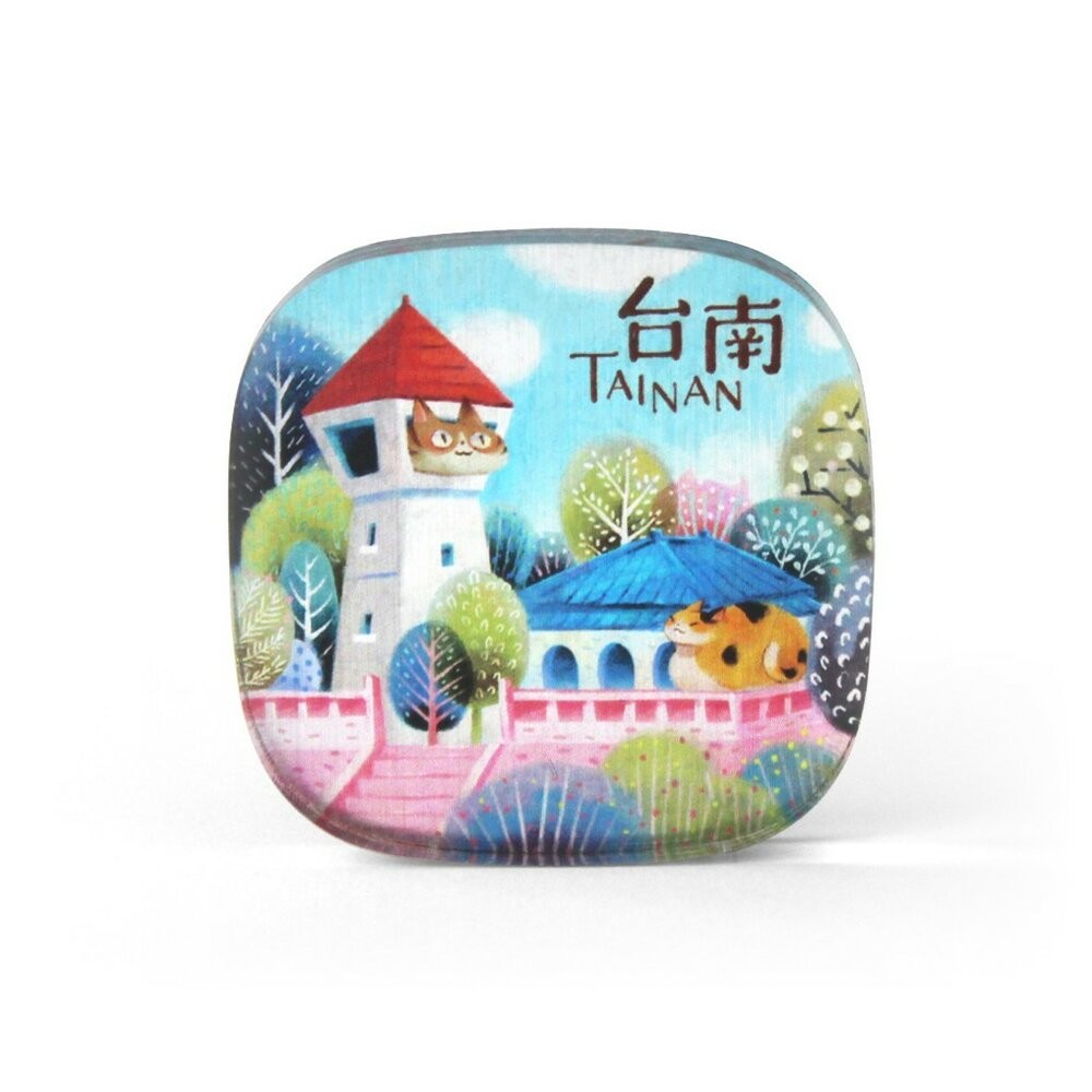 台灣景點冰箱貼 壓克力冰箱貼 壓克力磁鐵  台灣特色磁鐵 旅遊紀念 銀鑽磁鐵 猴子設計 TR台灣鐵道-規格圖3