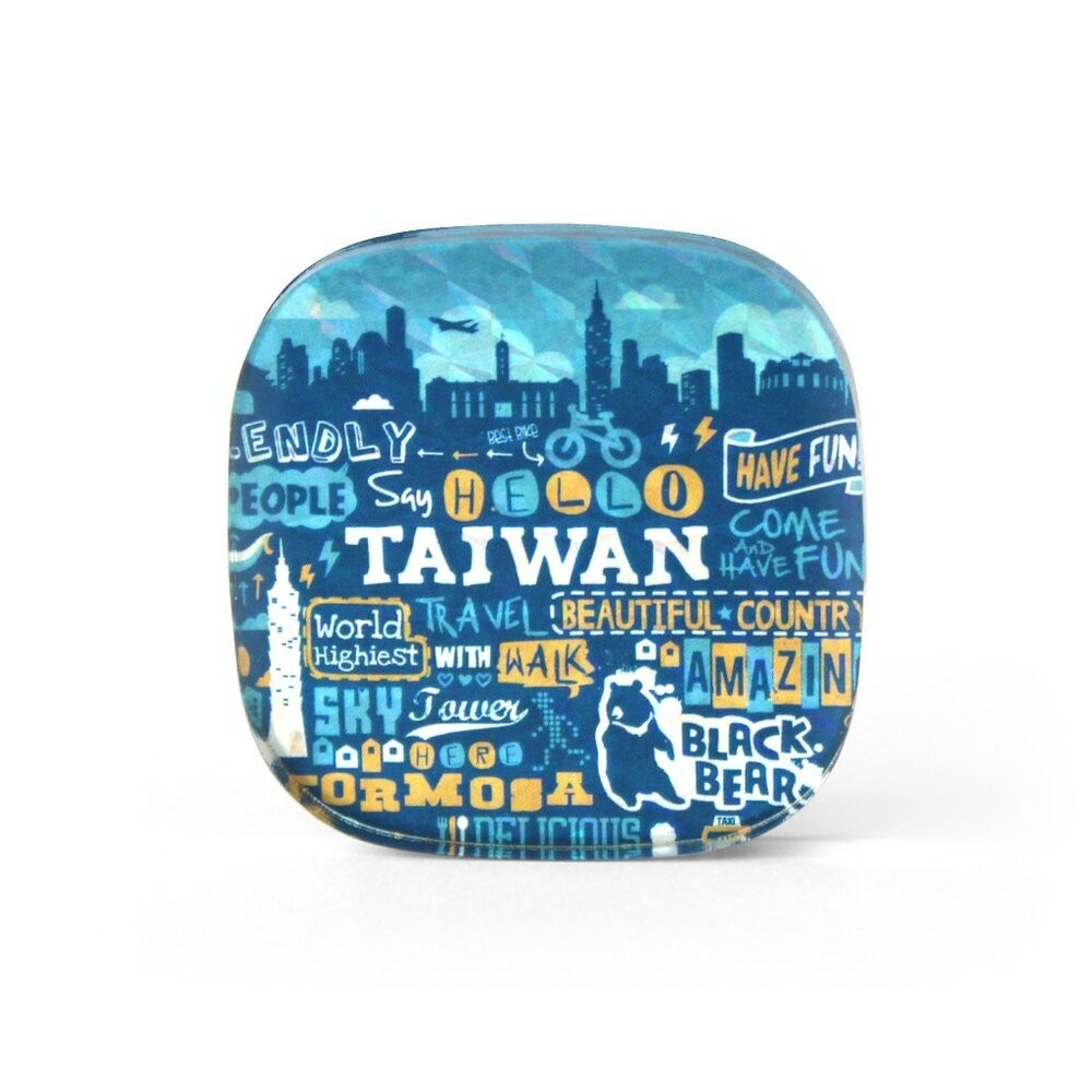 台灣景點冰箱貼 壓克力冰箱貼 壓克力磁鐵  台灣特色磁鐵 旅遊紀念 銀鑽磁鐵 猴子設計 TR台灣鐵道-規格圖3