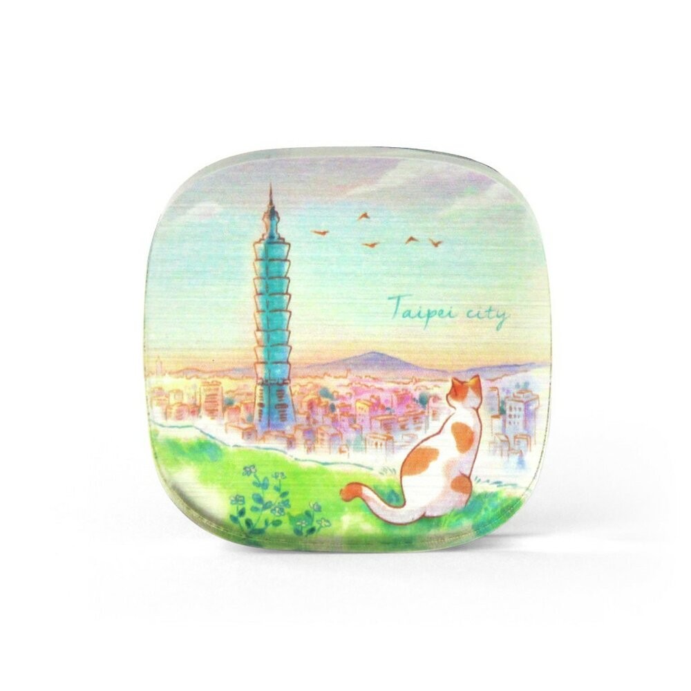 台灣景點冰箱貼 壓克力冰箱貼 壓克力磁鐵  台灣特色磁鐵 旅遊紀念 銀鑽磁鐵 猴子設計 TR台灣鐵道-規格圖3