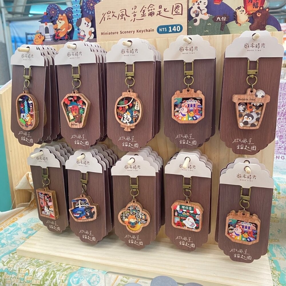 微風景鑰匙圈 立體木製鑰匙圈 造型鑰匙圈 紀念品 送禮自用 遊木時光 TR台灣鐵道-細節圖6