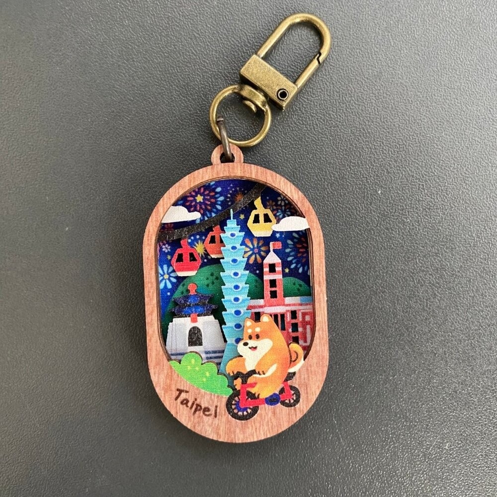 微風景鑰匙圈 立體木製鑰匙圈 造型鑰匙圈 紀念品 送禮自用 遊木時光 TR台灣鐵道-規格圖6
