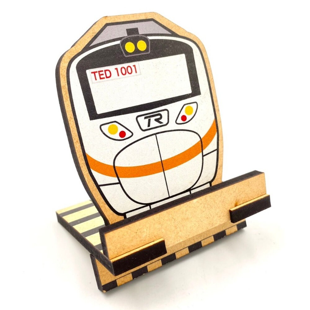台灣火車木質手機架 名片座 便條紙座 辦公室收銀台實用小物 TR台灣鐵道-規格圖3