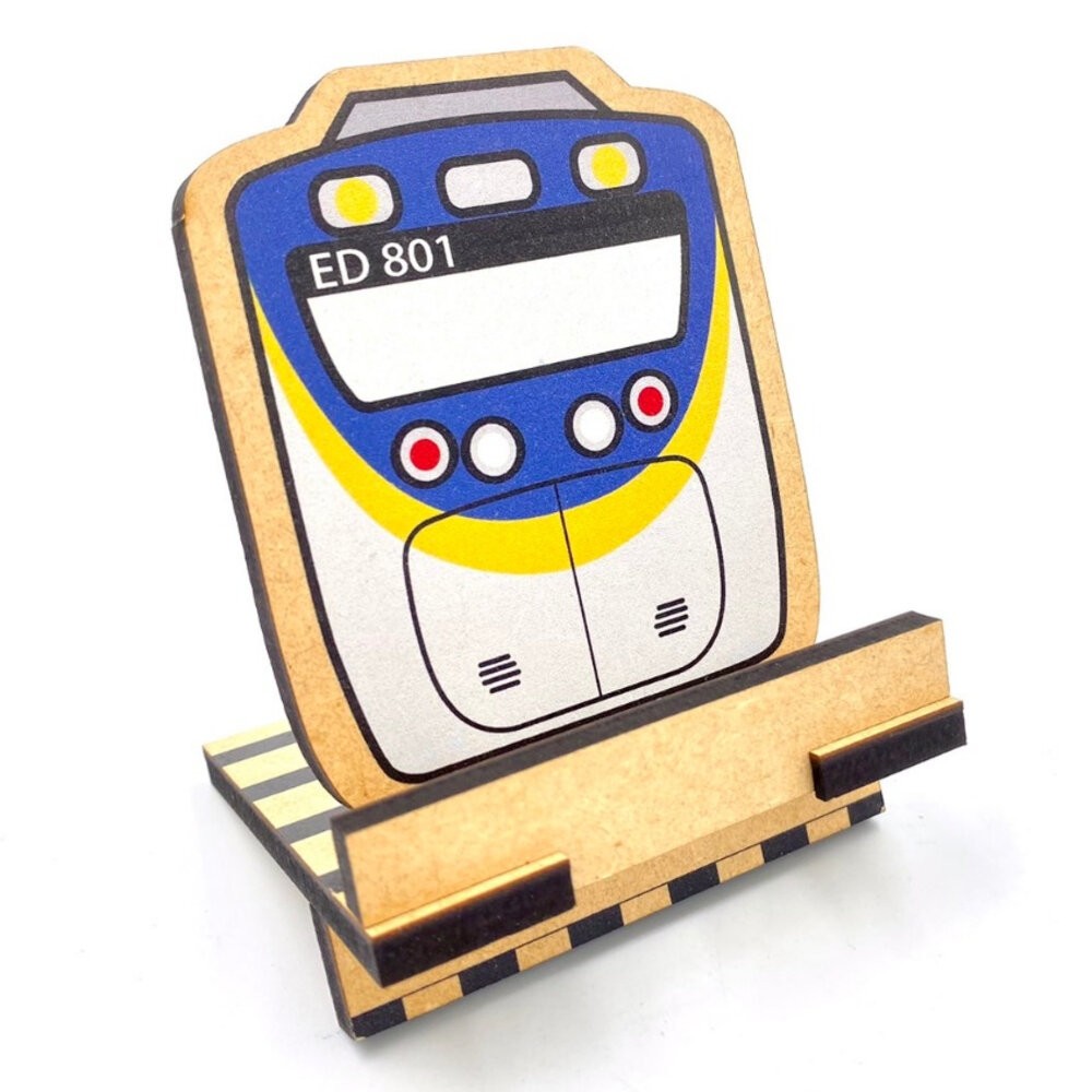 台灣火車木質手機架 名片座 便條紙座 辦公室收銀台實用小物 TR台灣鐵道-規格圖3