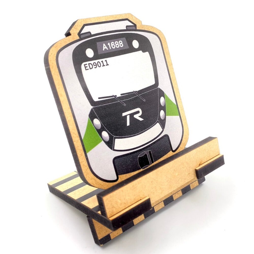 台灣火車木質手機架 名片座 便條紙座 辦公室收銀台實用小物 TR台灣鐵道-規格圖3