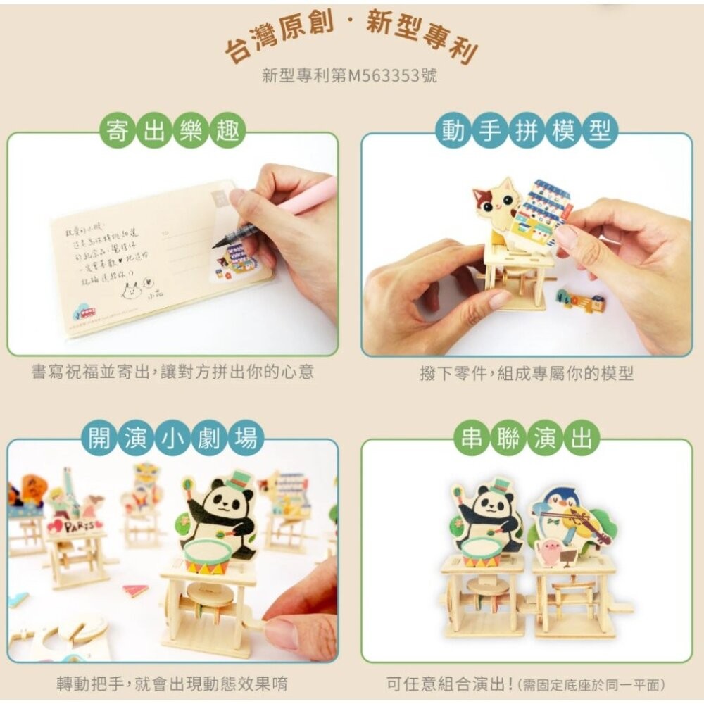 木作小劇場 木作模型 木質明信片 創意禮物 療癒擺飾 猴子設計 TR台灣鐵道-細節圖3