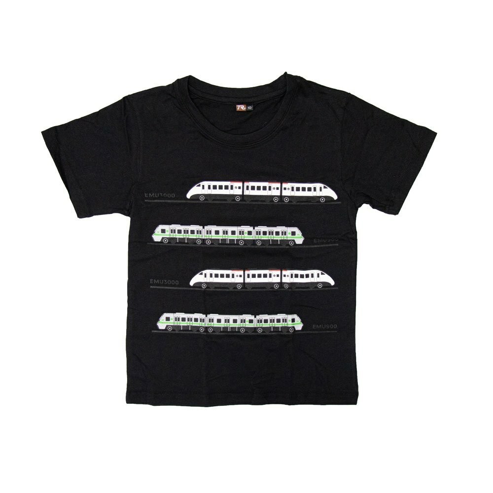 台灣火車童裝 EMU3000 EMU900 短袖T恤 T-shirt 100%棉 台灣製造 獨家設計 TR台灣鐵道-規格圖3