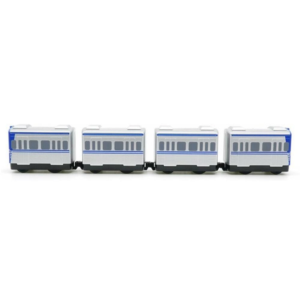 台鐵區間車 EMU600型 鐵支路4節迴力小列車 迴力車 火車玩具 壓克力盒裝 QV043T1 TR台灣鐵道-細節圖2
