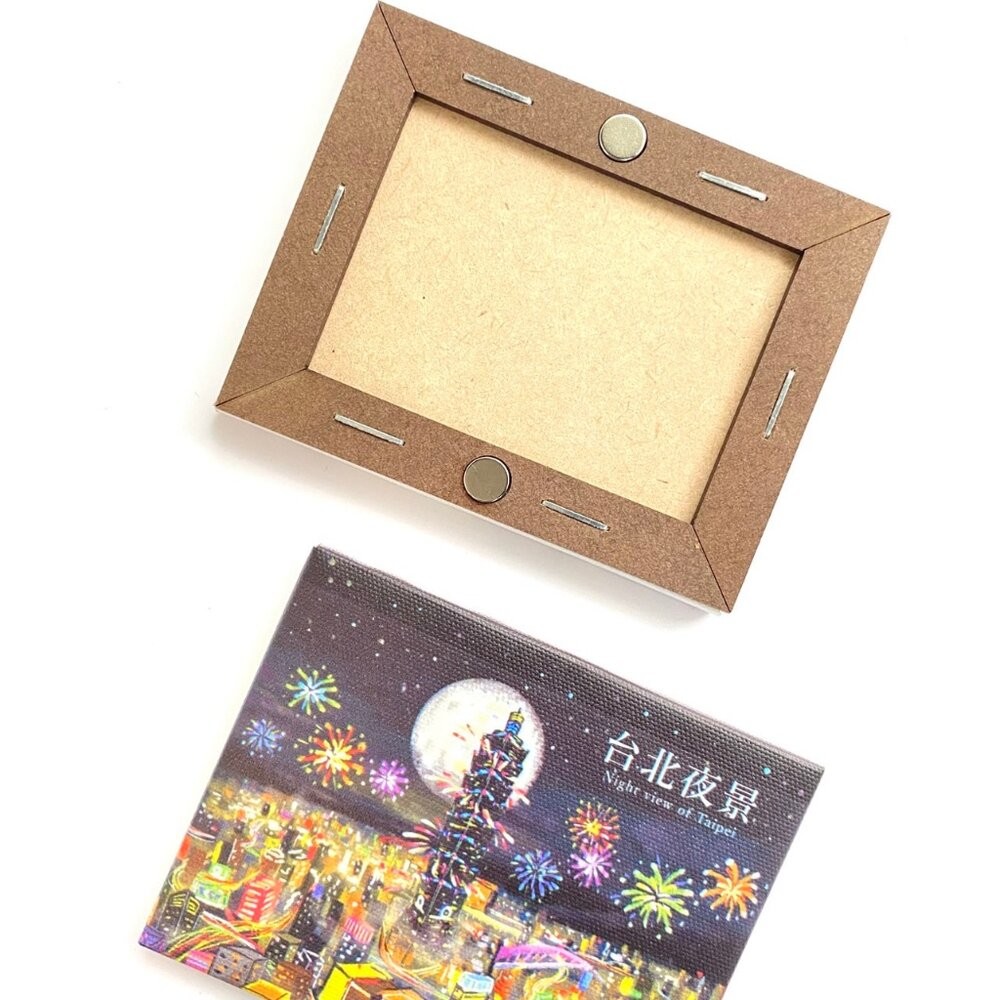 油畫布冰箱貼 裝飾冰箱貼 畫布磁鐵 插圖冰箱貼 台灣紀念品 新格子 TR台灣鐵道-細節圖3