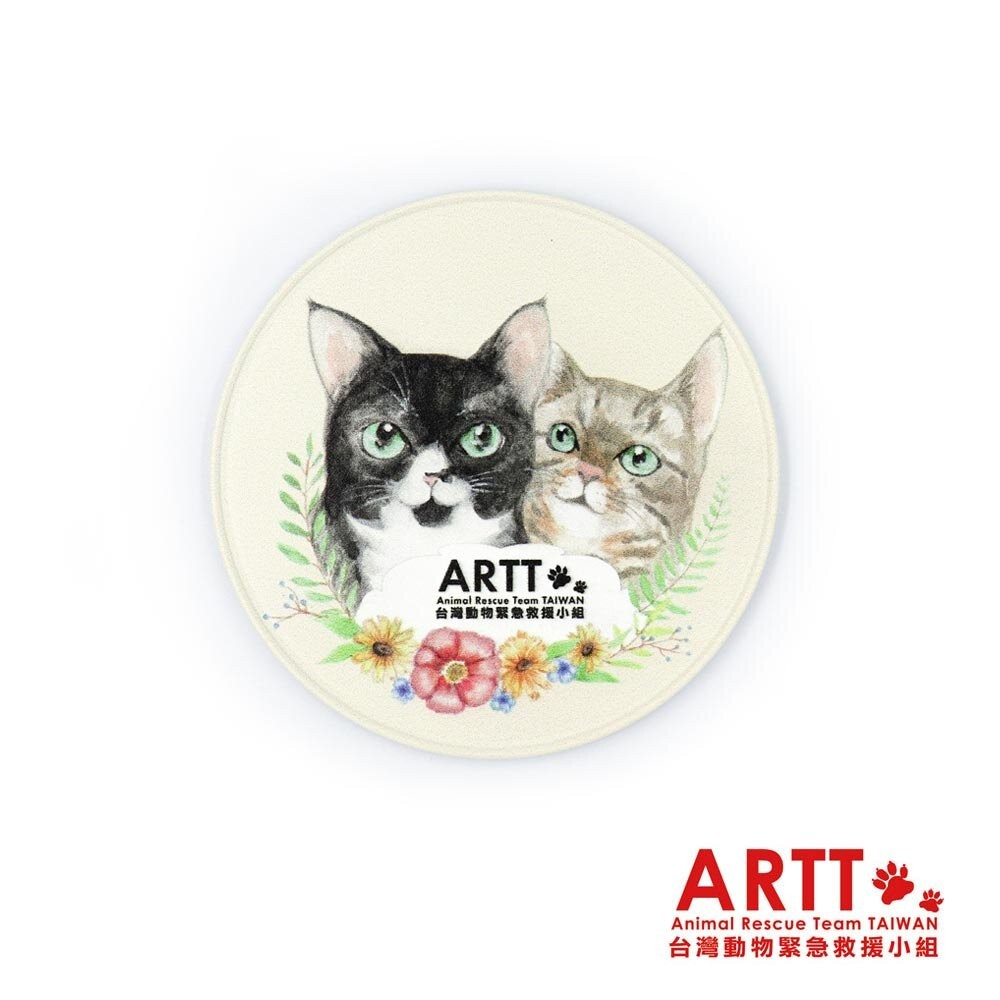 ARTT 手繪風插畫吸鐵杯墊冰箱貼 獨家限量公益義賣品 ARTT台灣動物緊急救援小組官方授權商店 TR台灣鐵道-規格圖4