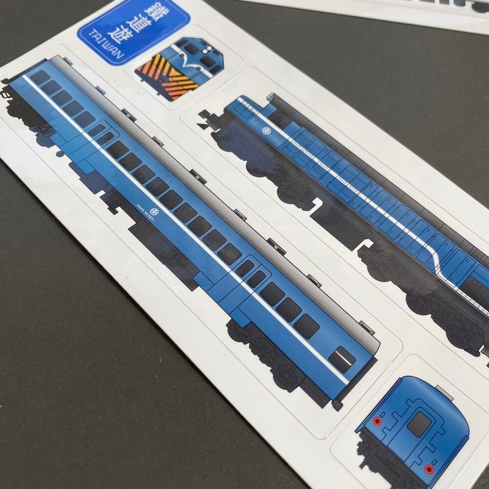 鐵道遊 EMU3000列車貼紙組 藍皮列車貼紙組 防水貼紙 台鐵火車貼紙 集創意 TR台灣鐵道-細節圖3