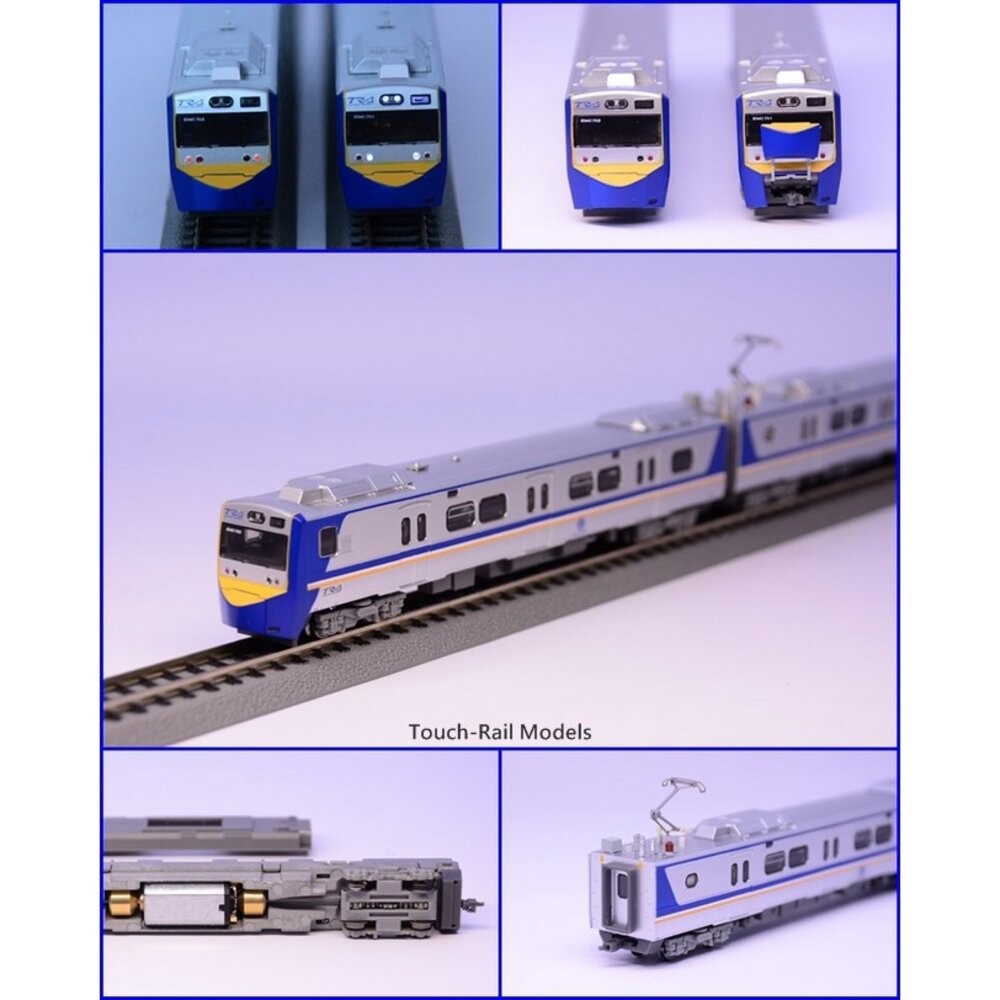 台鐵區間列車 EMU700型 新版無階化 動力車輛組(8輛全編組) N軌 N規鐵道模型 鐵支路模型 VM3010-細節圖2