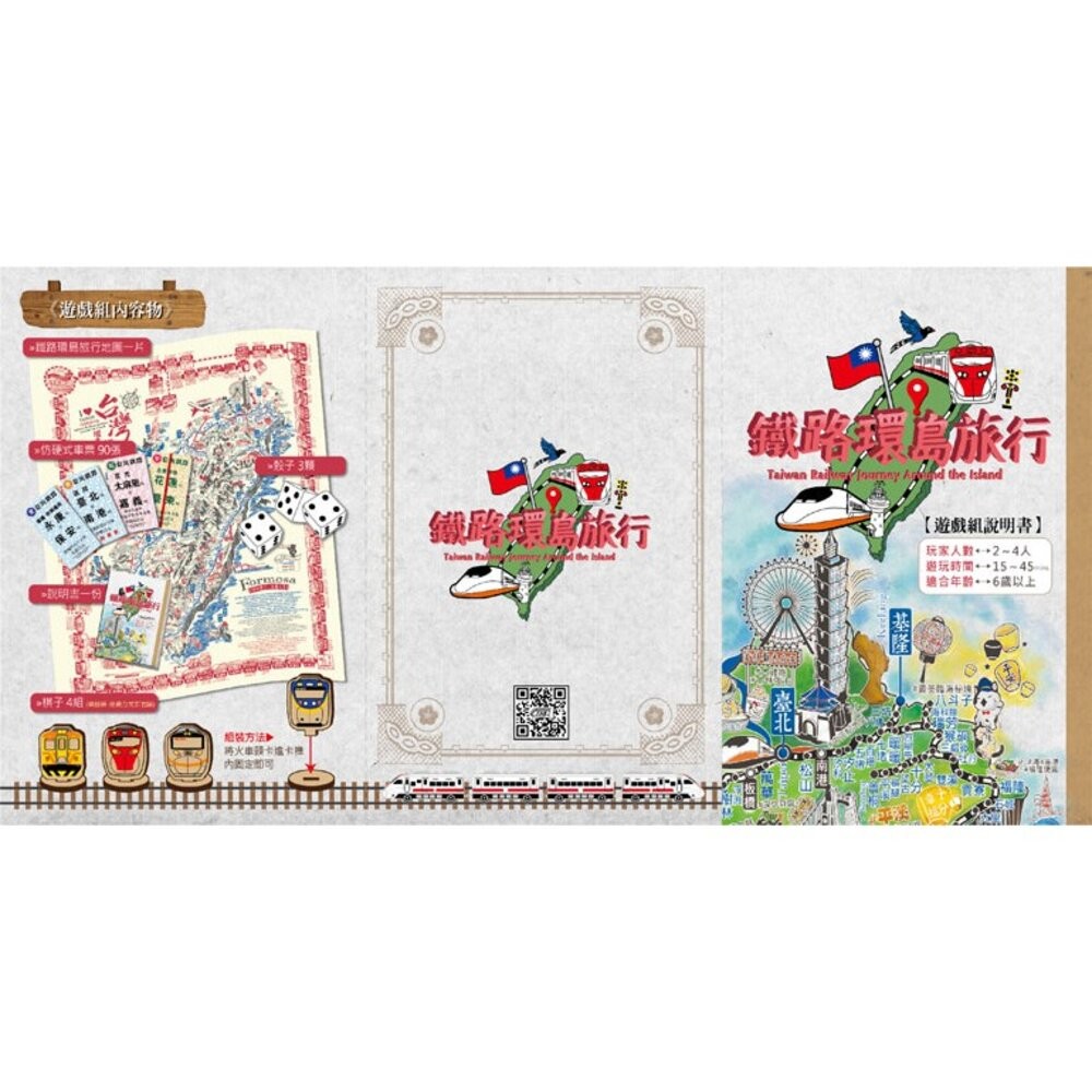 台灣鐵路環島旅行桌上遊戲組 台灣鐵道親子桌遊系列 大富翁 【手持火車票，來一趟台鐵車站環島之旅！】 TR台灣鐵道-細節圖2