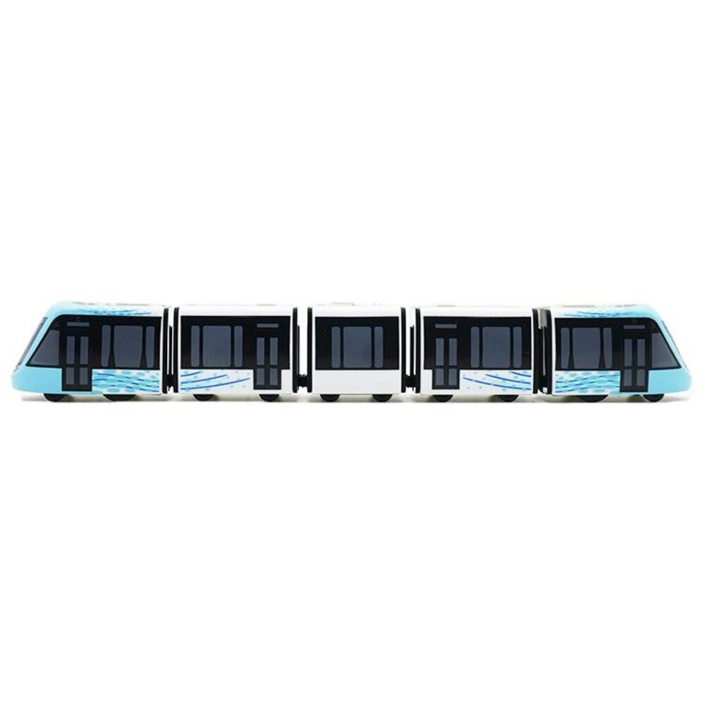 新北捷運淡海輕軌列車 鐵支路5節迴力小列車 迴力車 火車玩具 壓克力盒裝 QV072T1 TR台灣鐵道-細節圖2