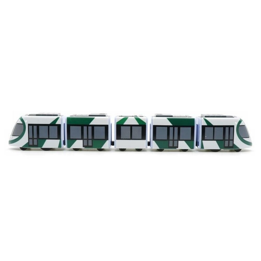 高雄捷運 高雄輕軌列車(一階) 鐵支路5節迴力小列車 迴力車 火車玩具 壓克力盒裝 QV069T1 TR台灣鐵道-細節圖2