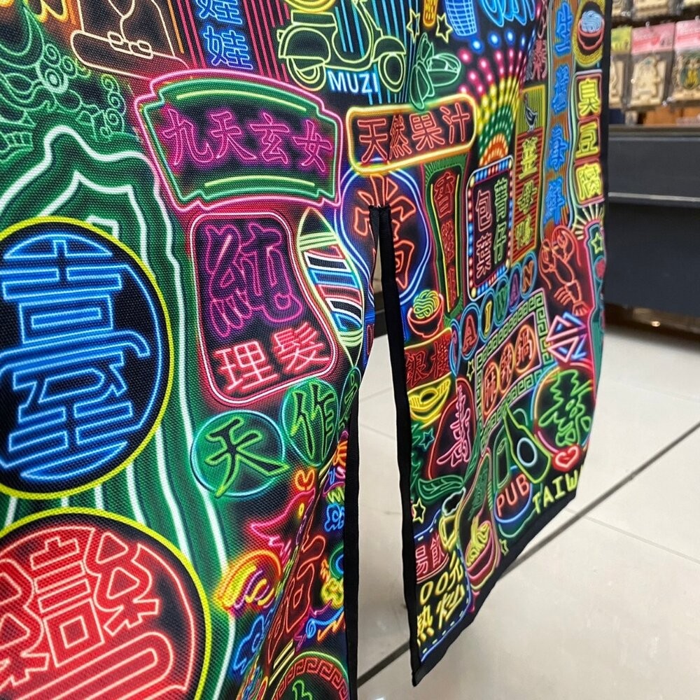 寶島霓虹短門簾 台灣紀念 復古 短門簾 雙開門簾 木子創意 TR台灣鐵道-細節圖3