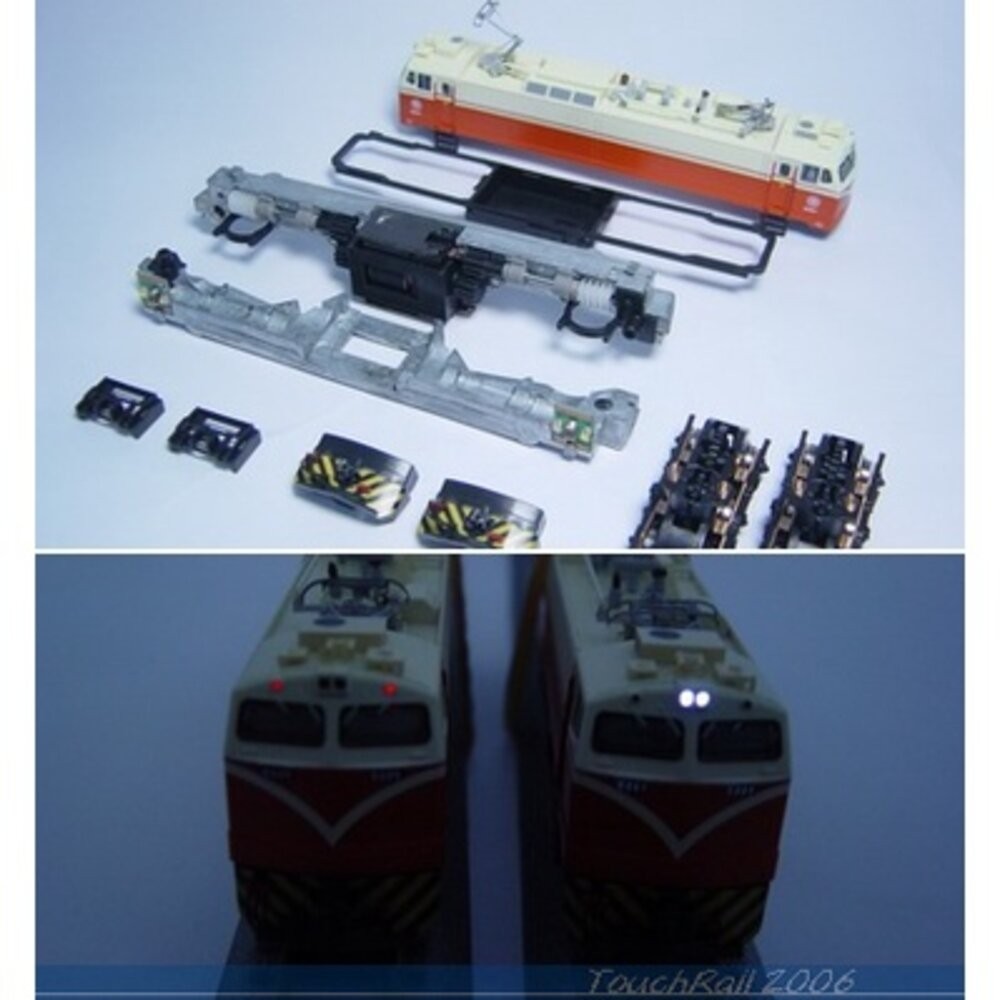 台鐵電力機車 E200 E300 E400型 有動力馬達 N軌 N規鐵道模型 N Scale 鐵支路模型 NR1002-細節圖4